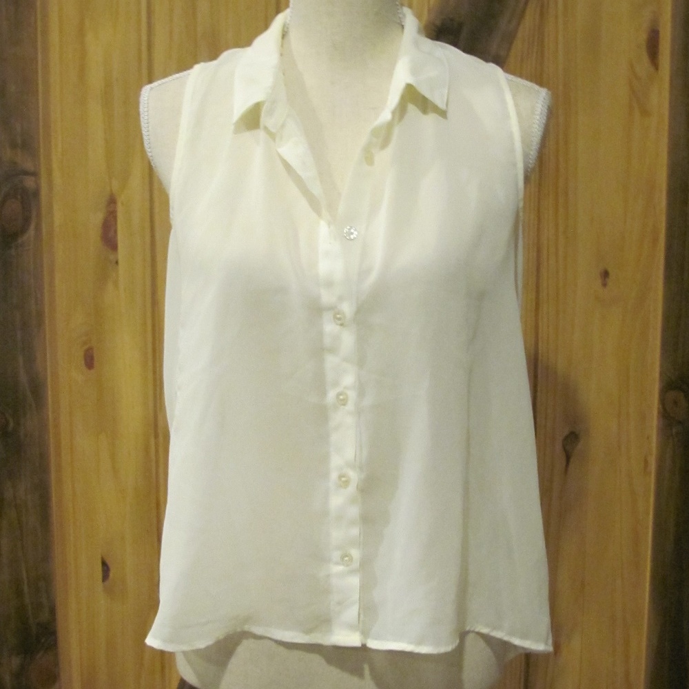 Kirra Chiffon Button Down Tank